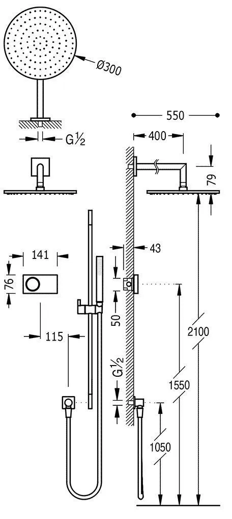 Душевая система Tres Shower Technology 9288568