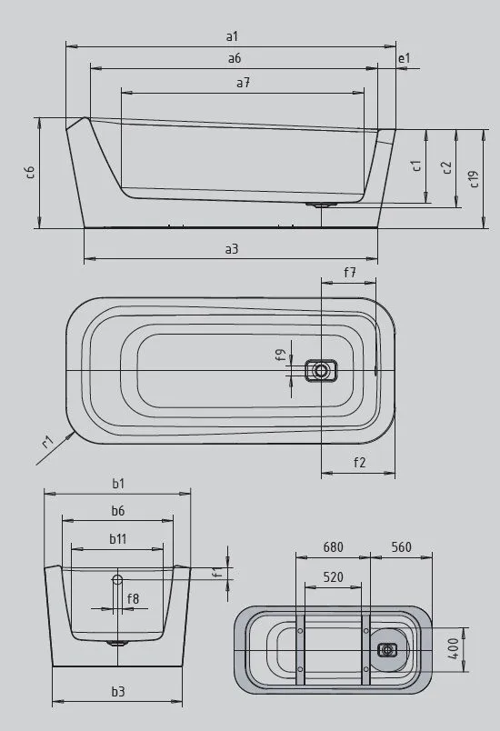 Ванна Meisterstuck Emerso 1100 4061 0001