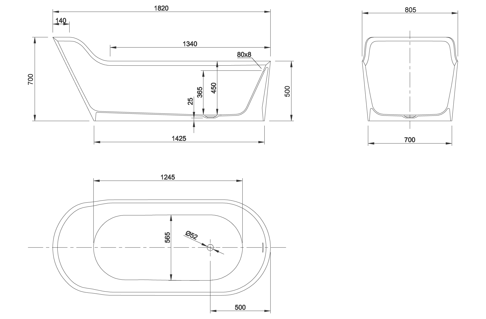 Ванна из искусственного камня Knief Pearl