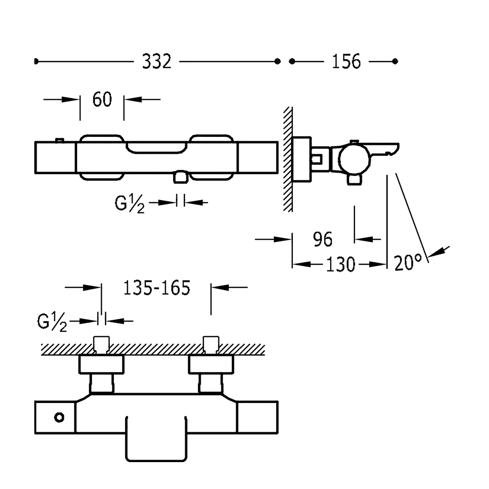 Набор: Смесители для ванны и душевым набором Loft Tres 20017409VI