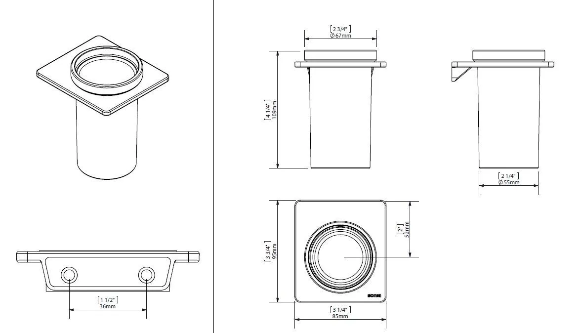 Стаканчик для зубных щеток Creabath S-cube