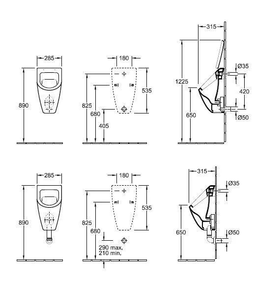 Писсуар Villeroy and Boch Avento / Subway 751301RW