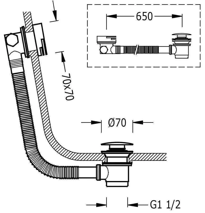 Сифон для ванної Tres Cuadro 13453440