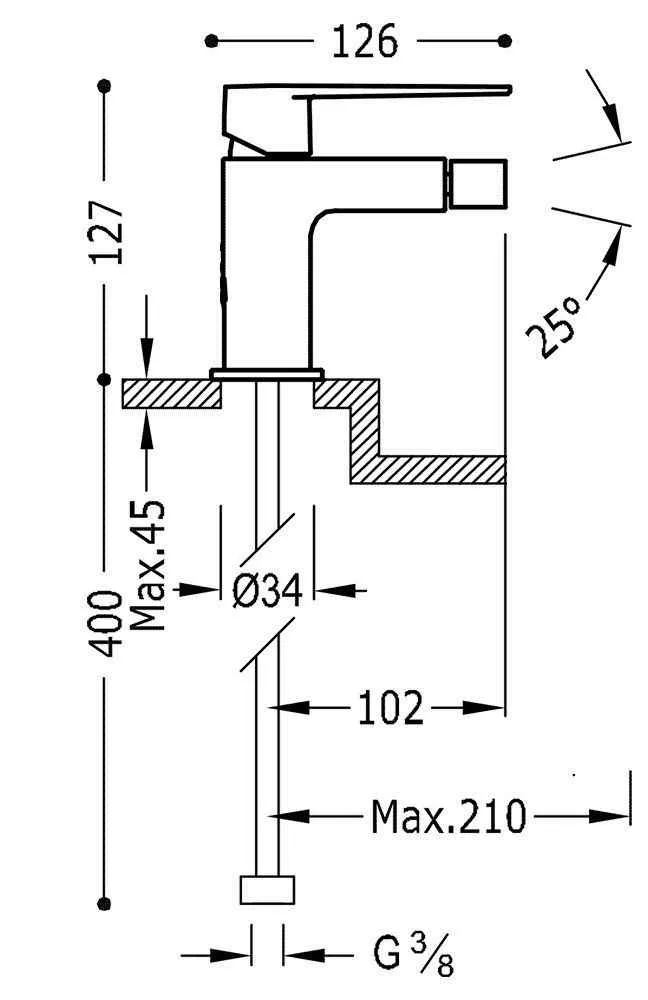 Змішувач для біде Tres Class 20512001