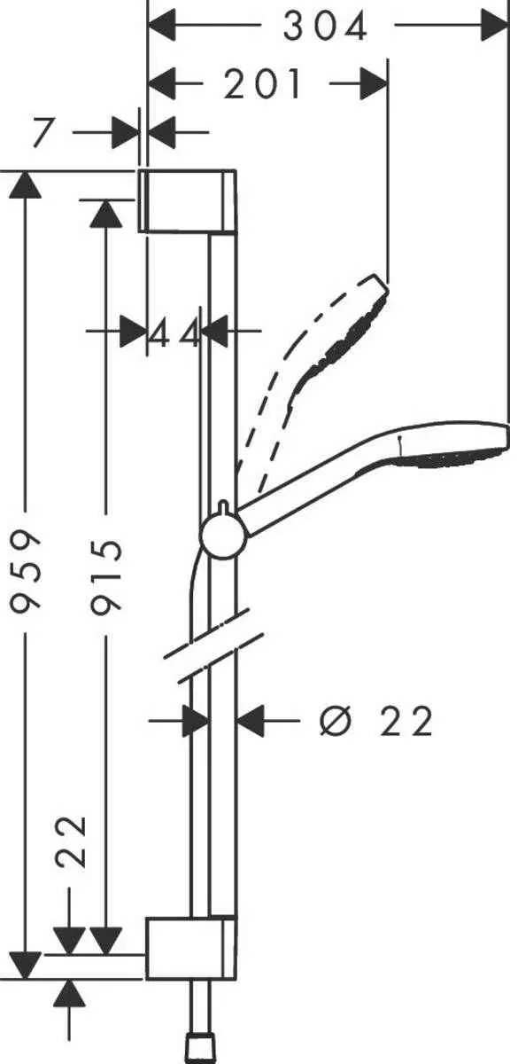 Душовий набір Hansgrohe Croma Select S Multi (110/900-650) 3jet 26571400
