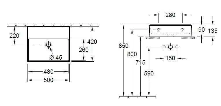 Раковина на стільницю Villeroy and Boch Memento 2.0 4A225F01