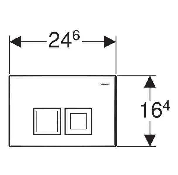 Клавіші змиву води Geberit Delta 50 115.135.11.1