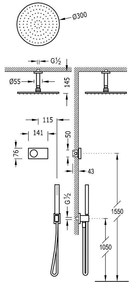 Душевая система Tres Shower Technology 9286567