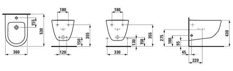 Біде підвісне Laufen PRO
