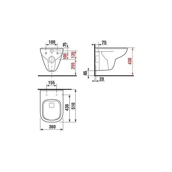 Унитаз подвесной Jika Deep H8206140000001