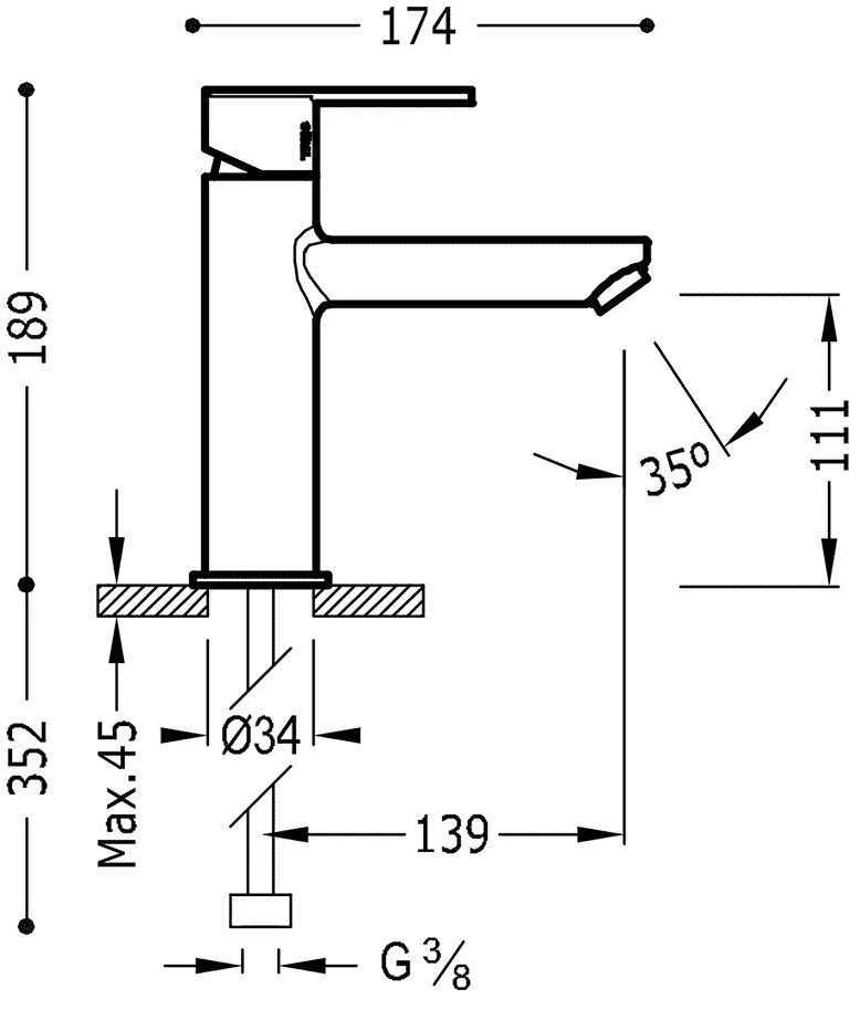 Змішувачі для раковини Tres Lex 181203