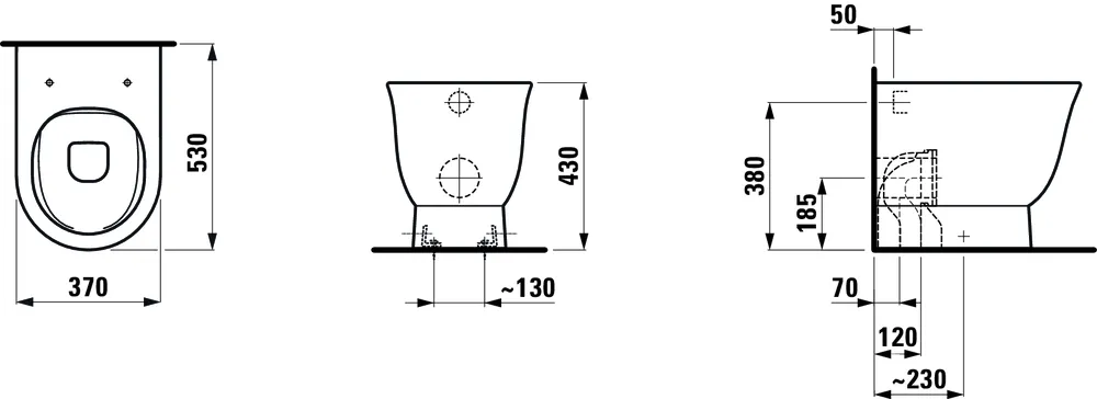 Унитаз напольный Laufen The New Classic H8238517570001