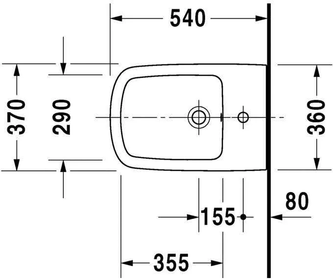 Біде підвісне Duravit DuraStyle (компакт) 2285150000
