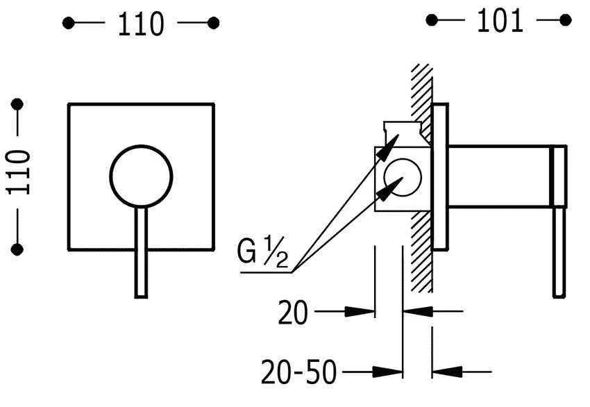 Смеситель для душа Mono-Term 20117701