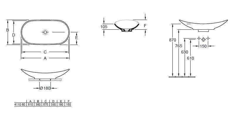 Раковина на стільницю Villeroy and Boch My Nature 411060R1