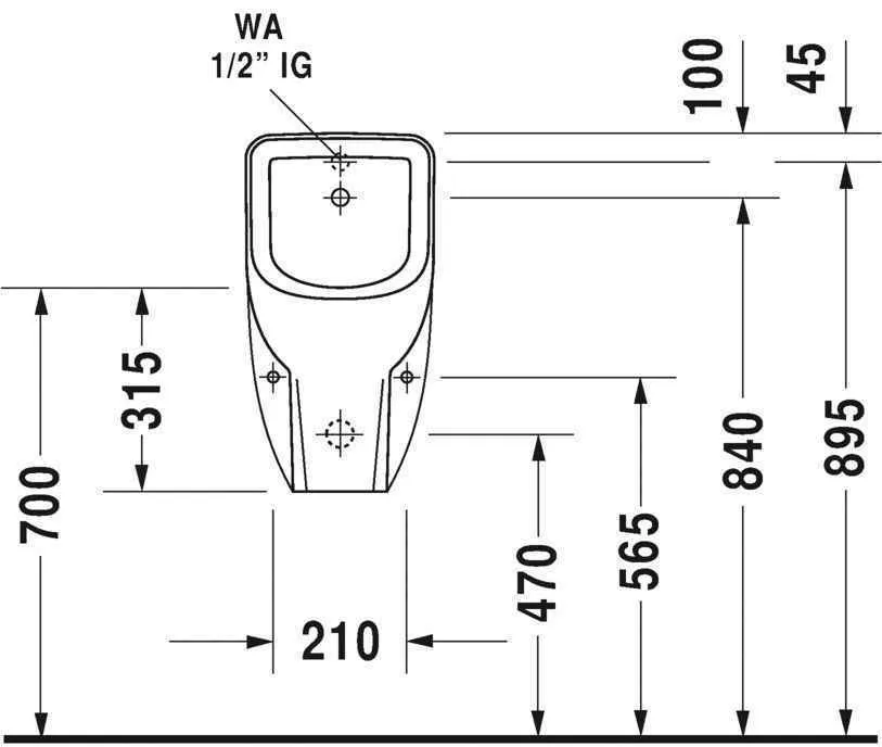 Пісуар Duravit D-Code 0829302000