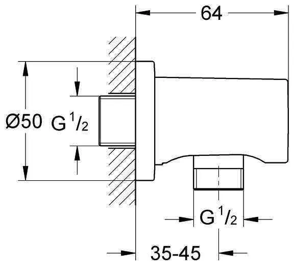 Шланговое під'єднання Grohe 27057DC0