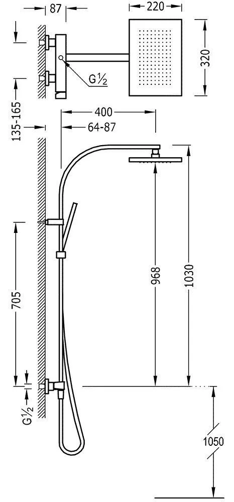 Душевая система Tres Slim 20219101BM