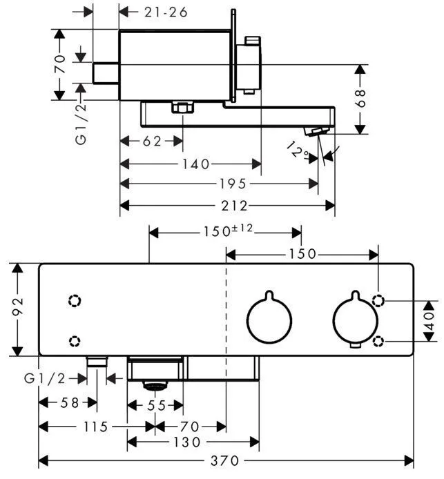 Излив на ванну Hansgrohe Metropol Classic 13107400