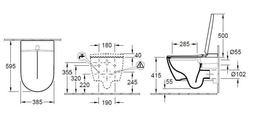 Унитаз с крышкой биде Villeroy and Boch ViClean-I 100