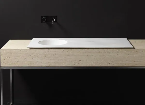 Skyland Раковина прямоугольная с крылом, встроенная в столешницу 120,5 x 48,5 см.