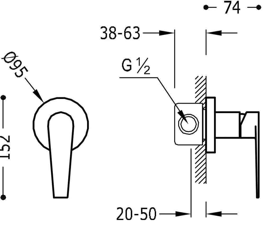 Змішувач для душа Tres Class