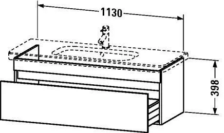 Тумба DuraStyle Duravit 1130 x 448 мм (без раковины) DS639505353