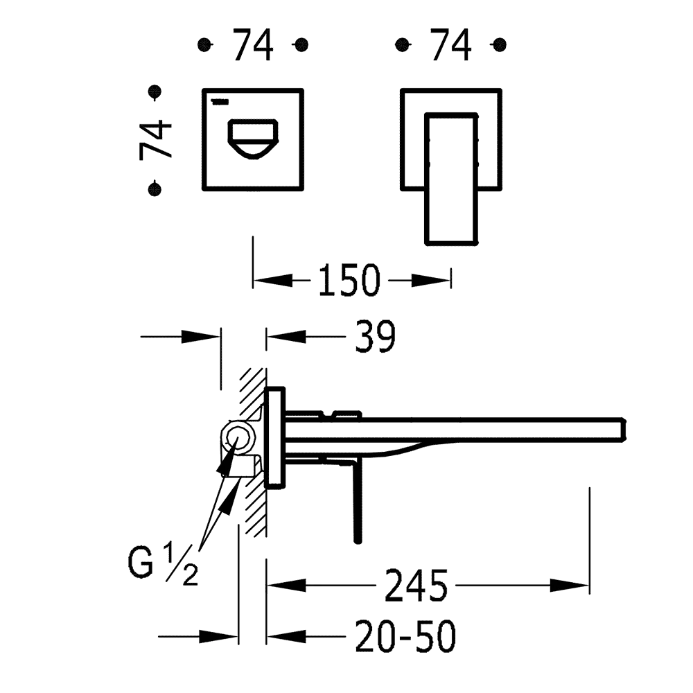 Змішувачі для раковини Tres Cuadro 00620011OR