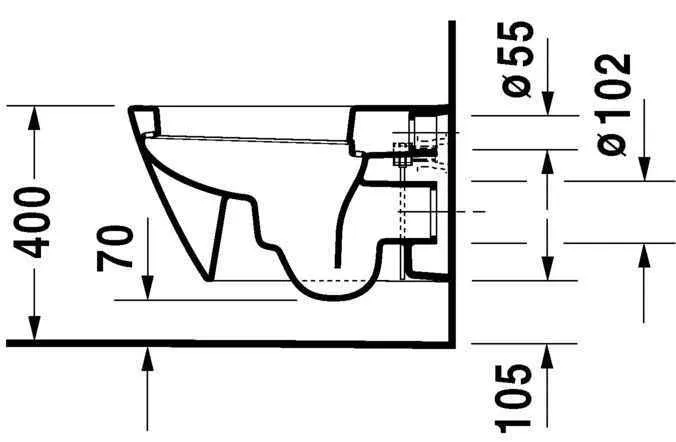 Унитаз подвесной Duravit Starck 2 2534090000