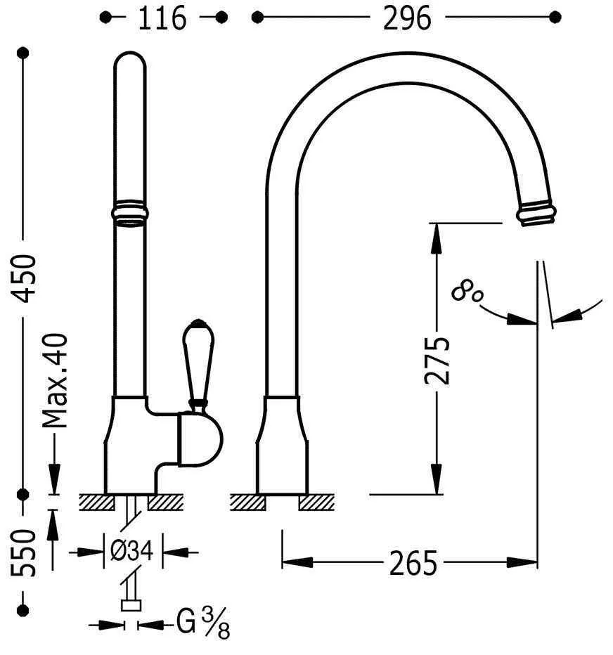 Смесители на кухню Tres 130432