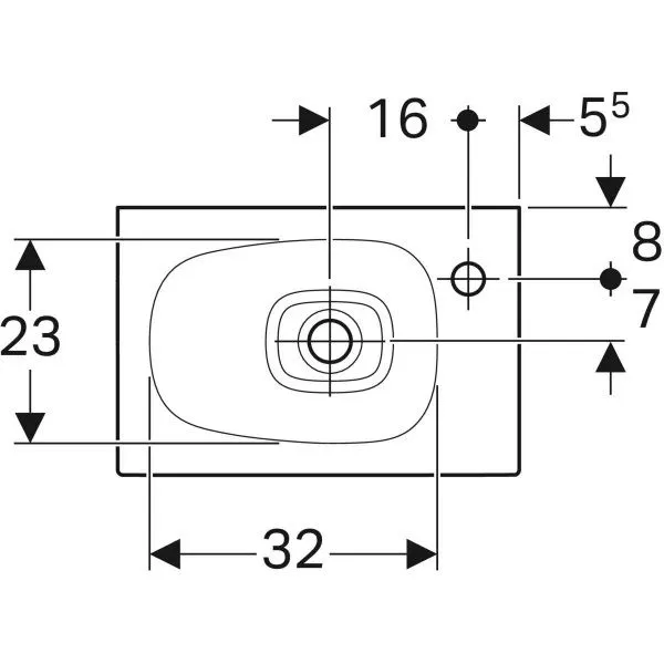 Умывальник подвесной Geberit CITTERIO