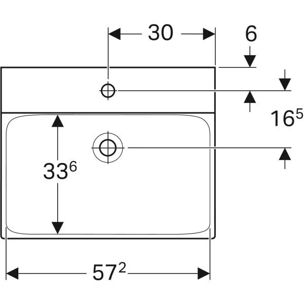 Умывальник подвесной Geberit XENO 500.530.01.1