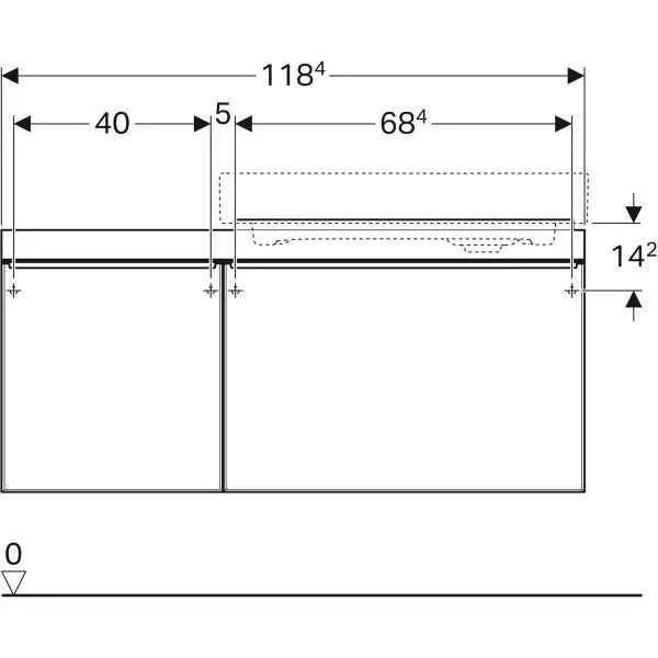 Тумба для умивальника Geberit CITTERIO 500.563.JJ.1
