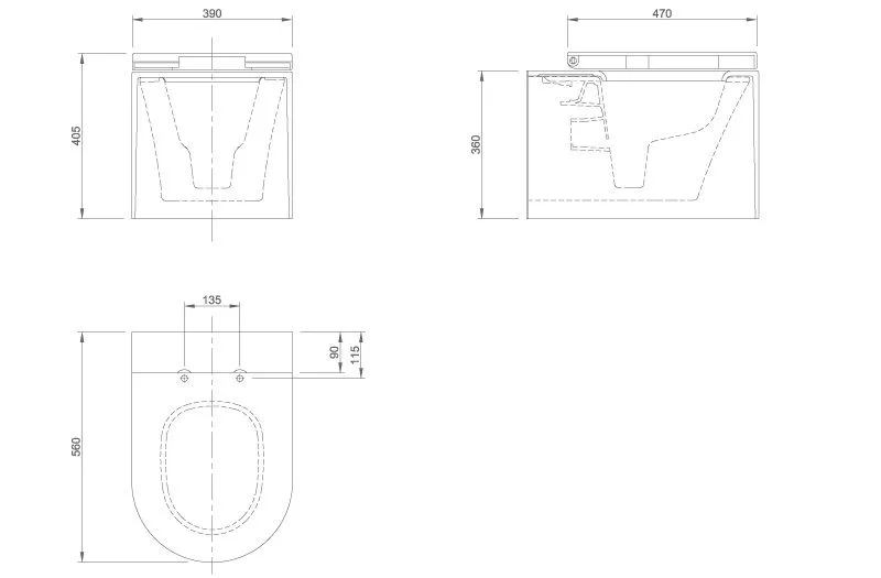 Унитаз подвесной Knief Moon