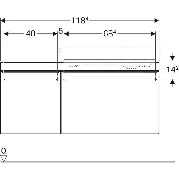 Тумба для умывальника Geberit CITTERIO 500.563.JJ.1