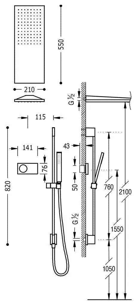 Душевая система Tres Shower Technology 9286580