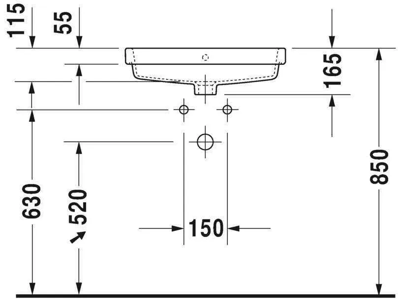 Умивальник Duravit Vero Air 0383550060