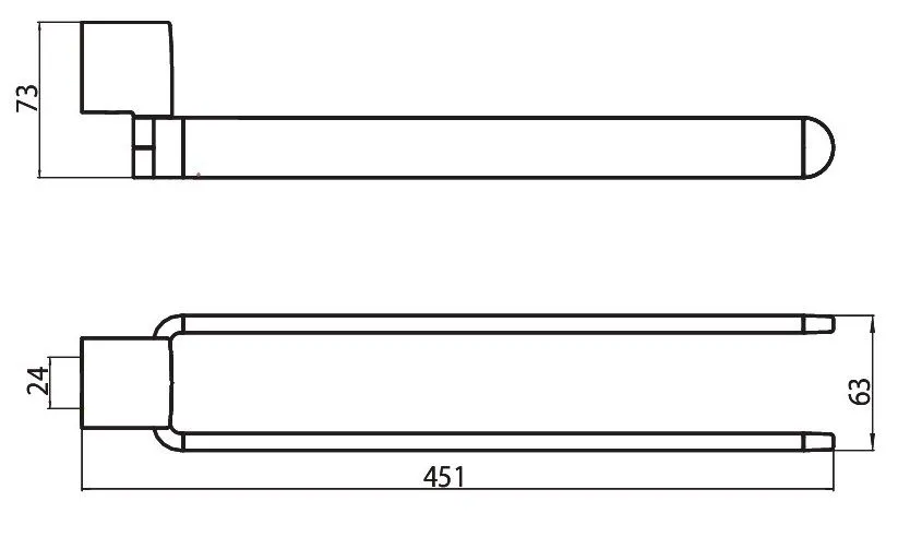 Двойной полотенцедержатель Emco Fino 8450 001 45