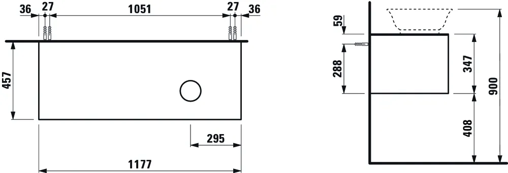 Тумба под умывальник Laufen The New Classic H4060820856311