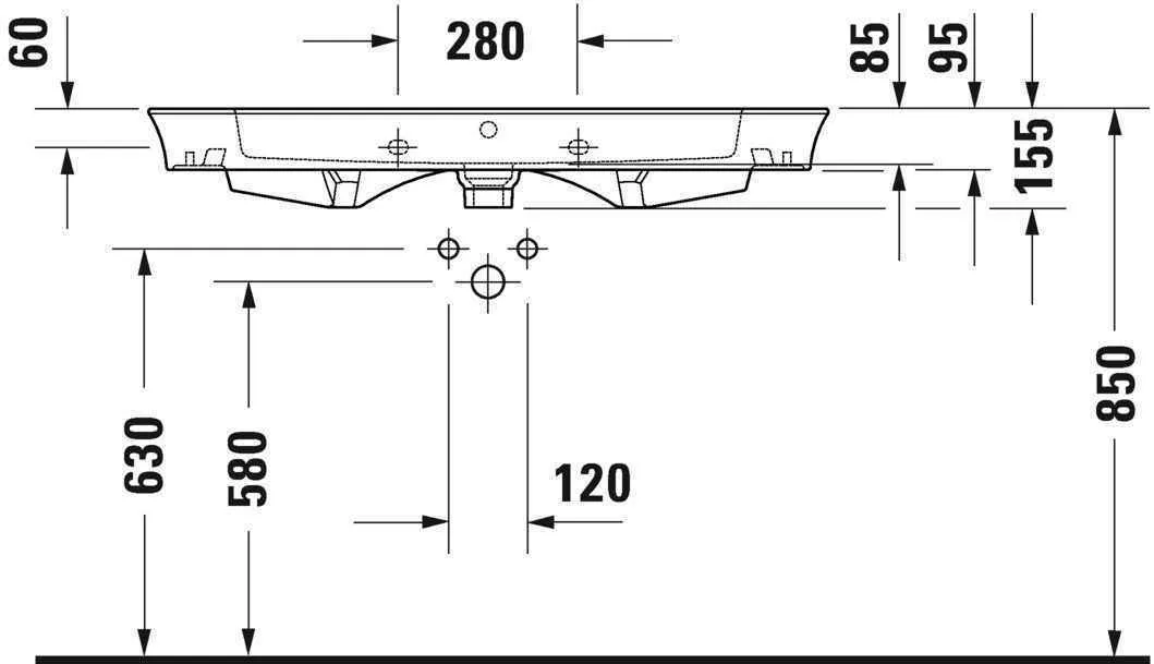 Умивальник Duravit White Tulip 2363100000