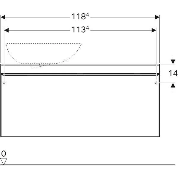 Тумба для умывальника Geberit CITTERIO 500.561.JI.1