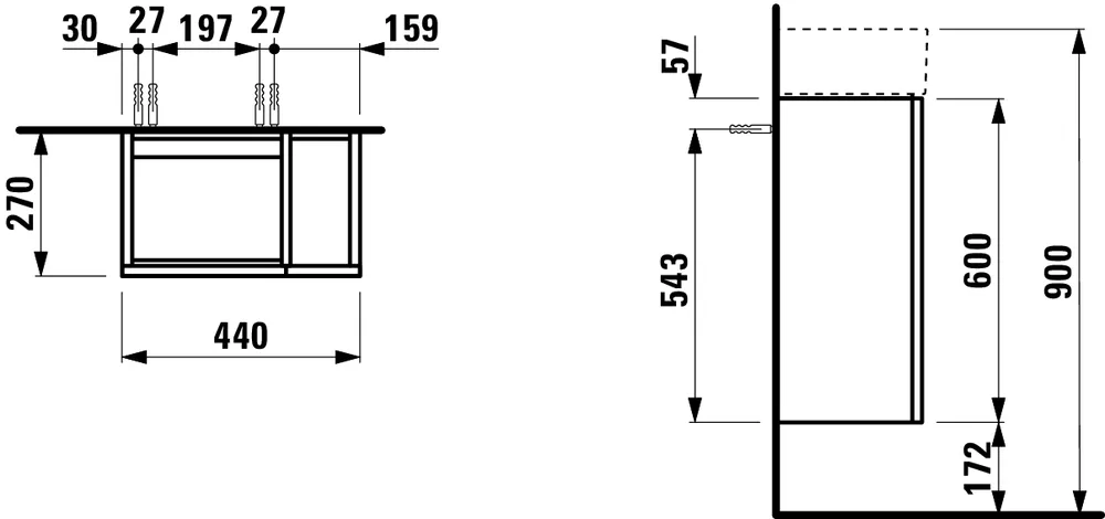 Тумба под раковину Laufen Kartell H4075170336401