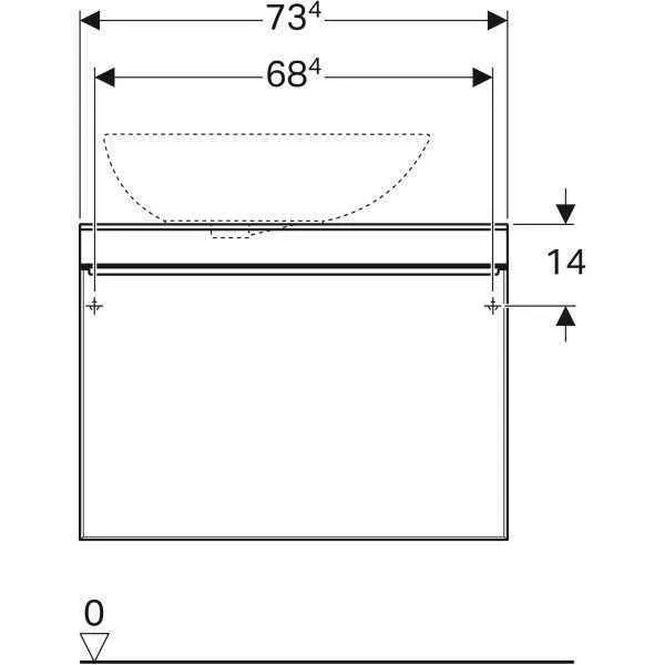 Тумба для умивальника Geberit CITTERIO 500.558.JJ.1