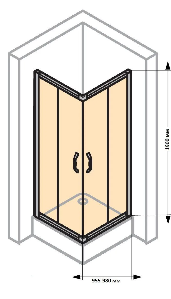 Раздвижная душевая кабина Huppe X1 140104.069.321