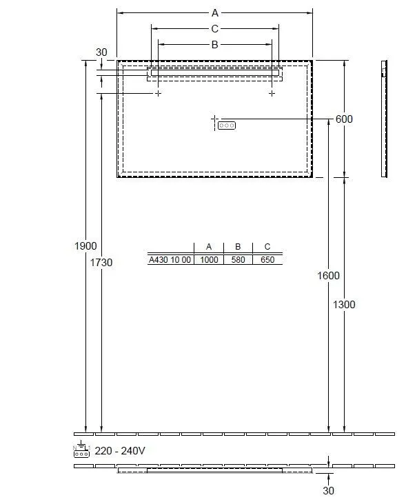 Зеркало More to see one Villeroy & Boch A430A400