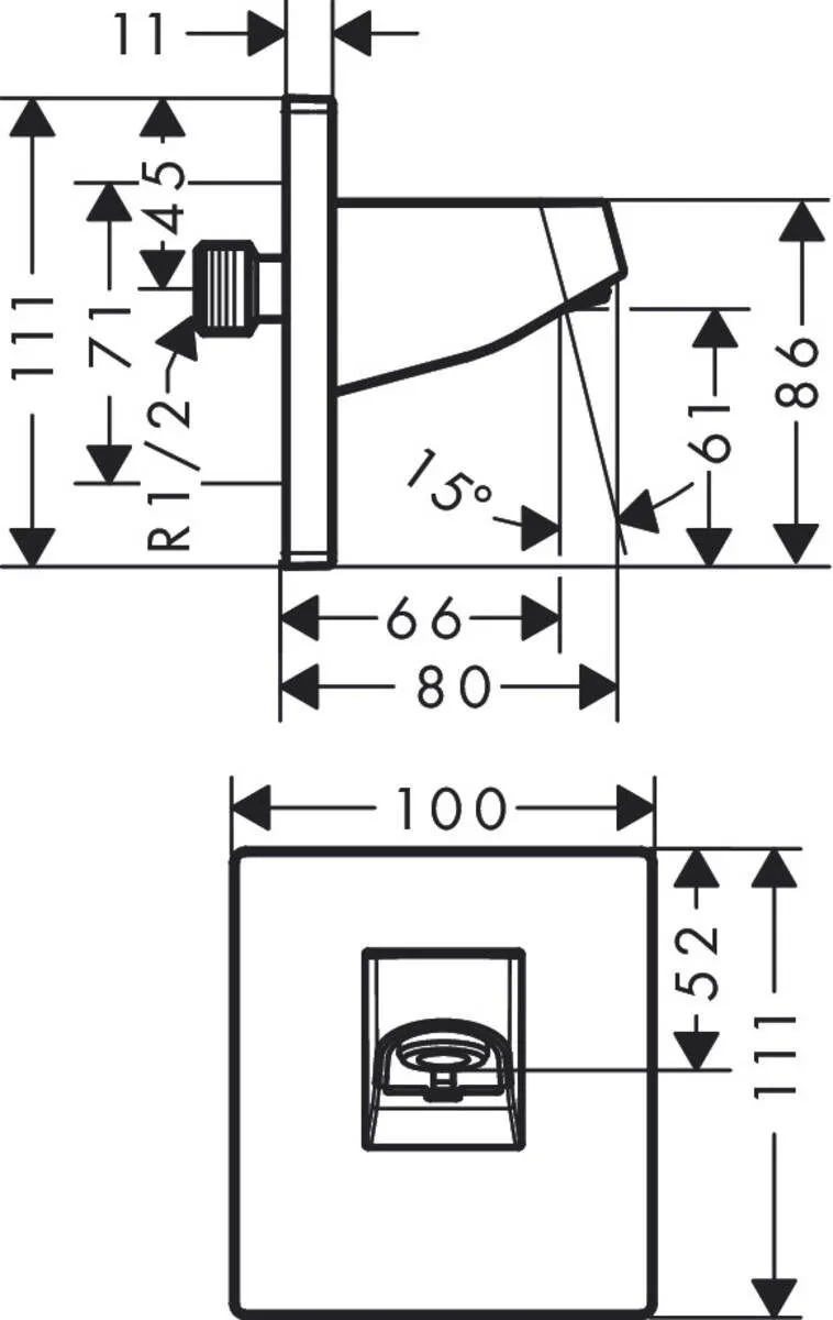 Держатель для верхнего душа Hansgrohe Pulsify 24139000