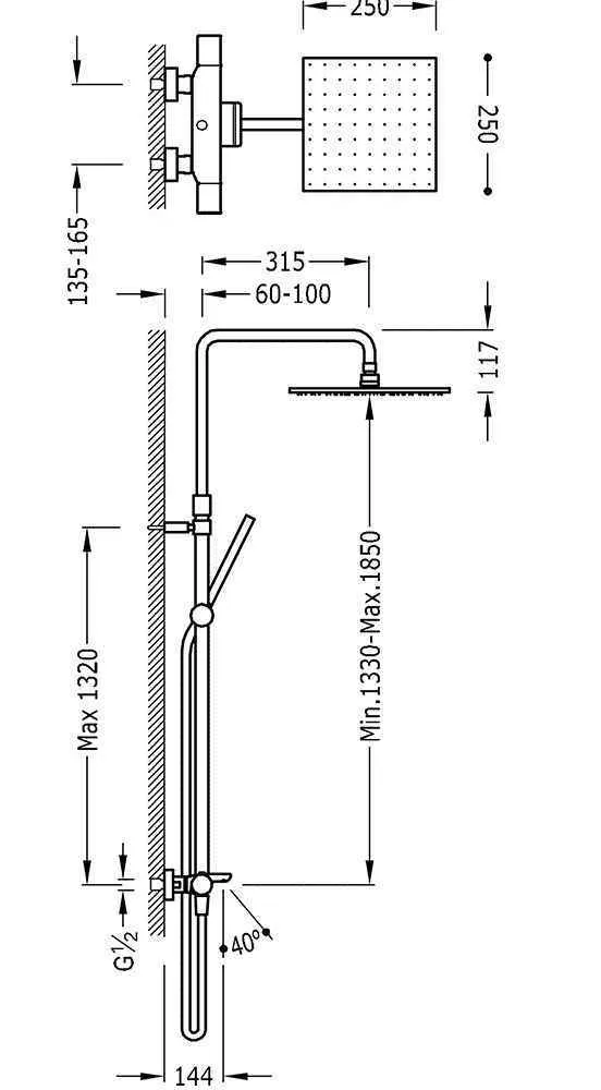 Душевая система Tres 20531201