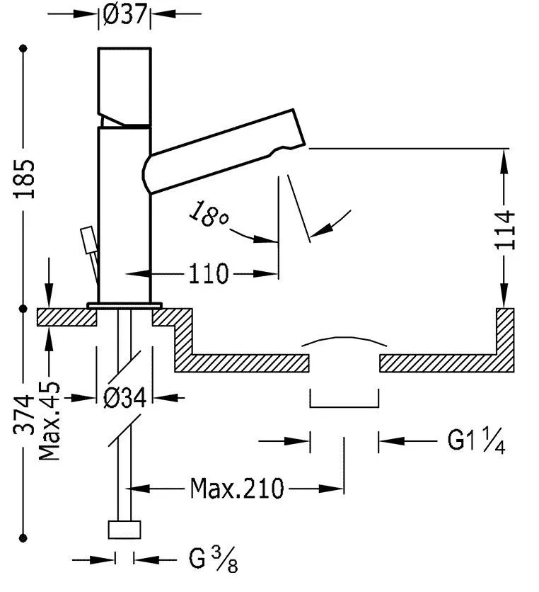 Смесители для раковины Tres Max 06110301D