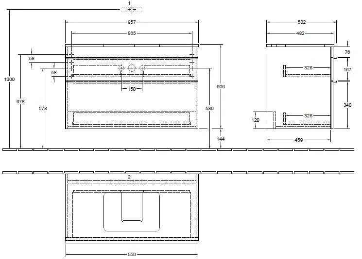 Тумба для умывальника Venticello Villeroy and Boch A94101VG