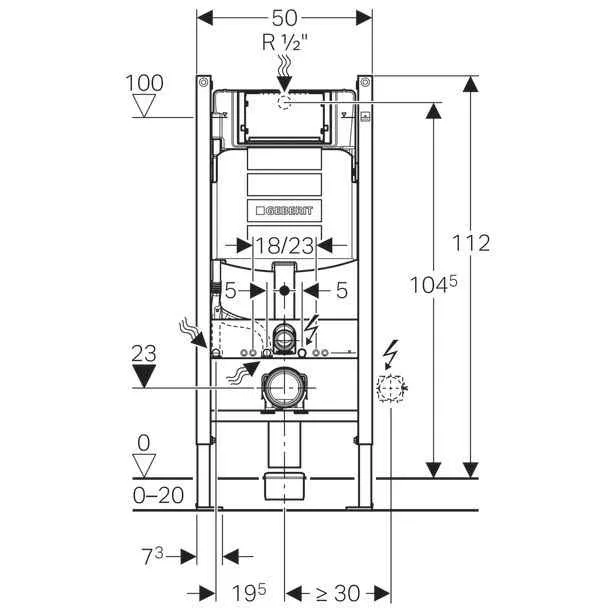 Інсталяція для унітазу Geberit Duofix Sigma 111.362.00.5